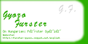 gyozo furster business card